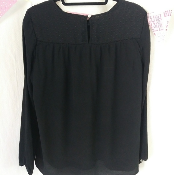 Anthropologie Meadow Rue blouse georgette dot L - Picture 5 of 7